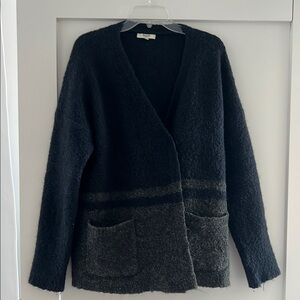 Madewell Black and Gray Cardigan Wrap Style V-Neck